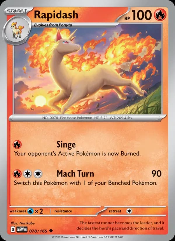Rapidash — 151, Uncommon