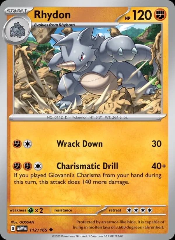 Rhydon — 151, Uncommon