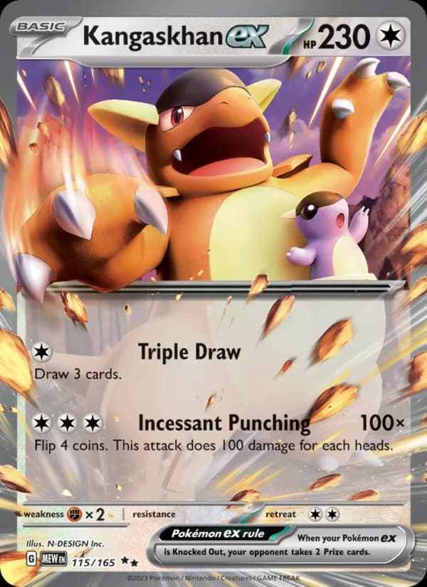 Kangaskhan ex — 151, Double rare