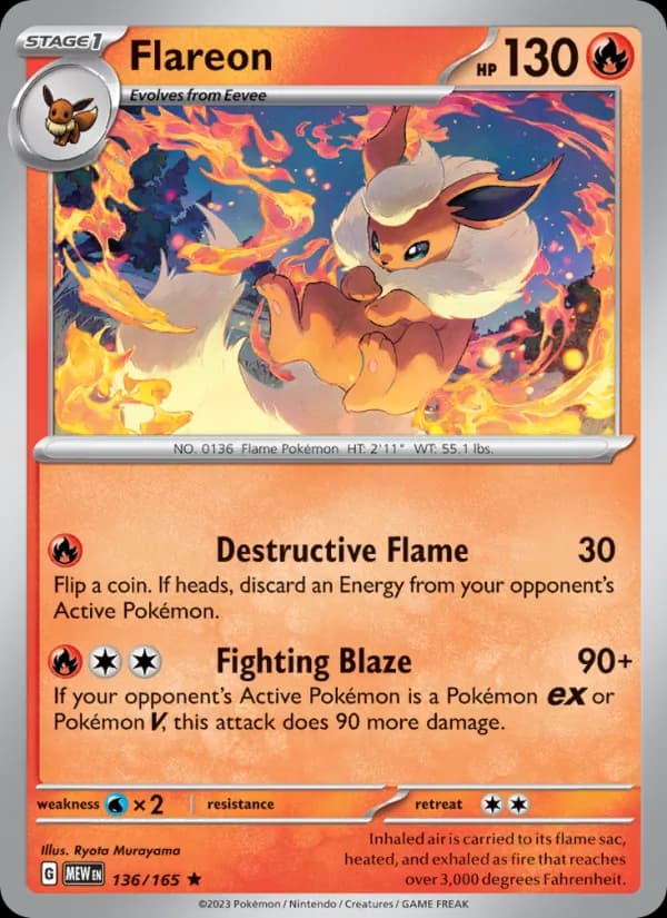 Flareon — 151, Rare