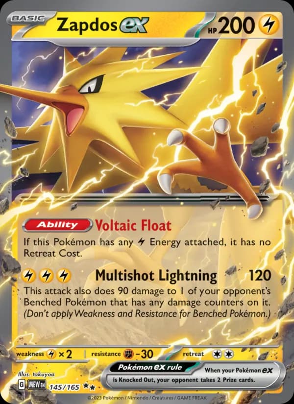Zapdos ex — 151, Double rare