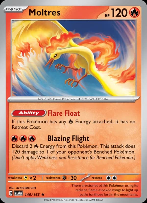 Moltres — 151, Rare