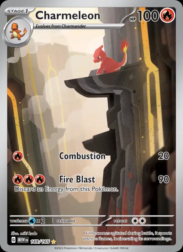 Charmeleon — 151, Illustration rare