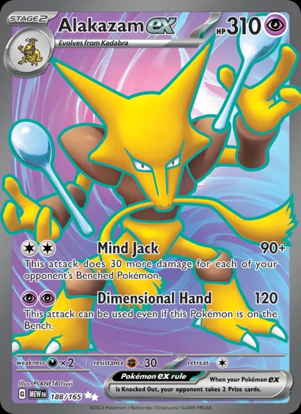 Alakazam ex — 151, Ultra Rare