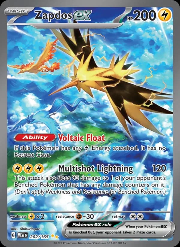 Zapdos ex — 151, Special illustration rare