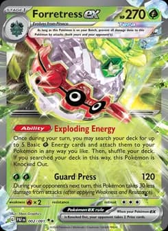 Forretress ex — Paldean Fates — Double rare