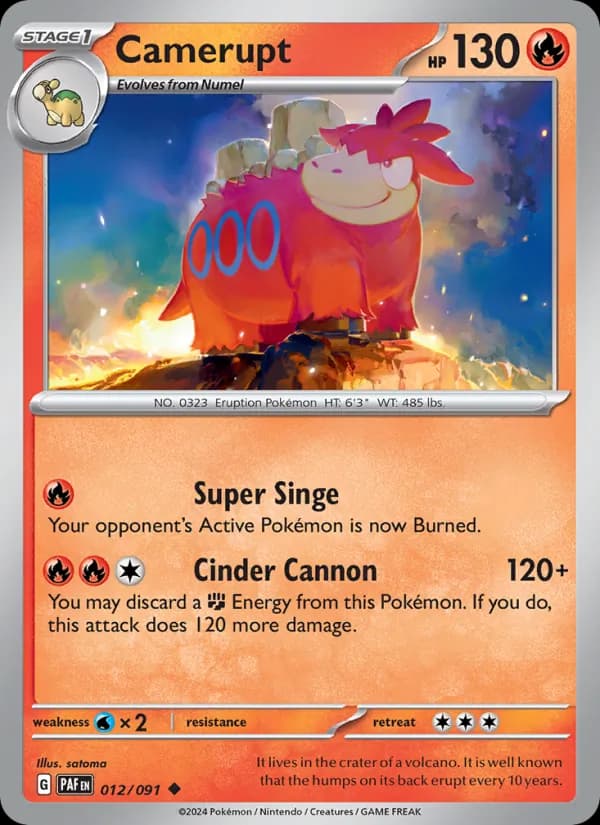 Camerupt — Paldean Fates, Uncommon