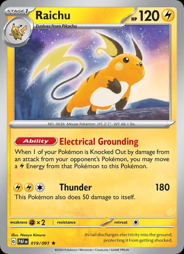 Raichu — Paldean Fates, Rare