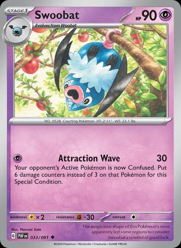 Swoobat — Paldean Fates, Uncommon