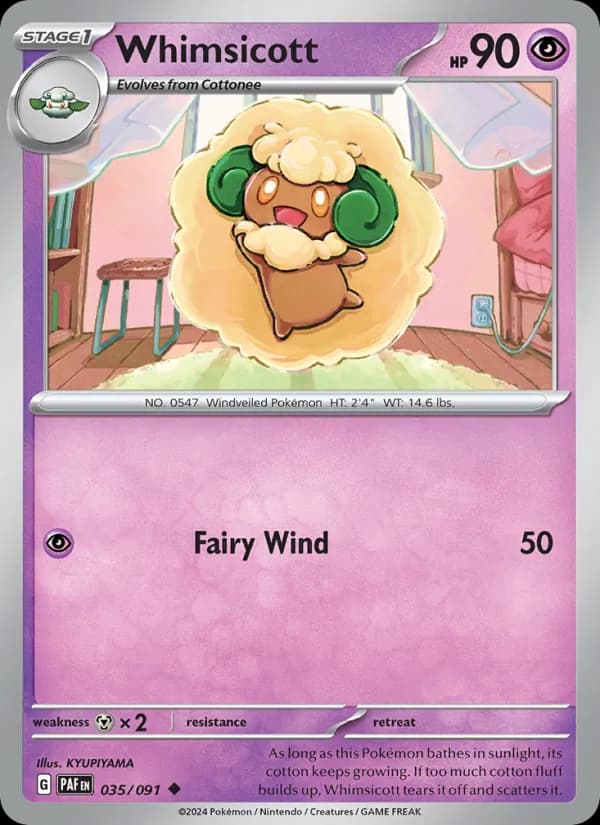 Whimsicott — Paldean Fates, Uncommon