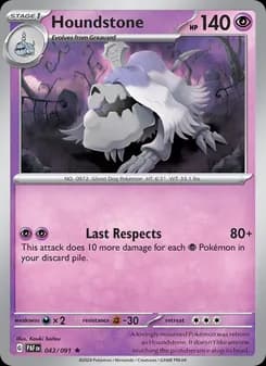 Houndstone — Paldean Fates — Rare