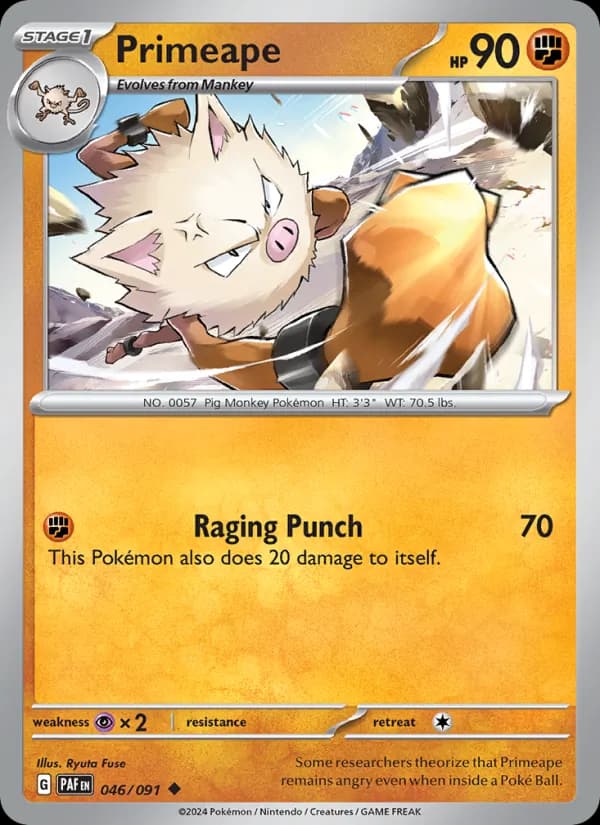 Primeape — Paldean Fates, Uncommon