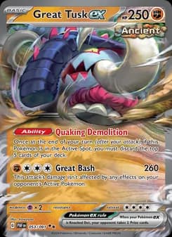Great Tusk ex — Paldean Fates — Double rare