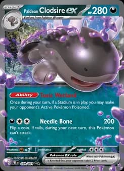 Paldean Clodsire ex — Paldean Fates — Double rare