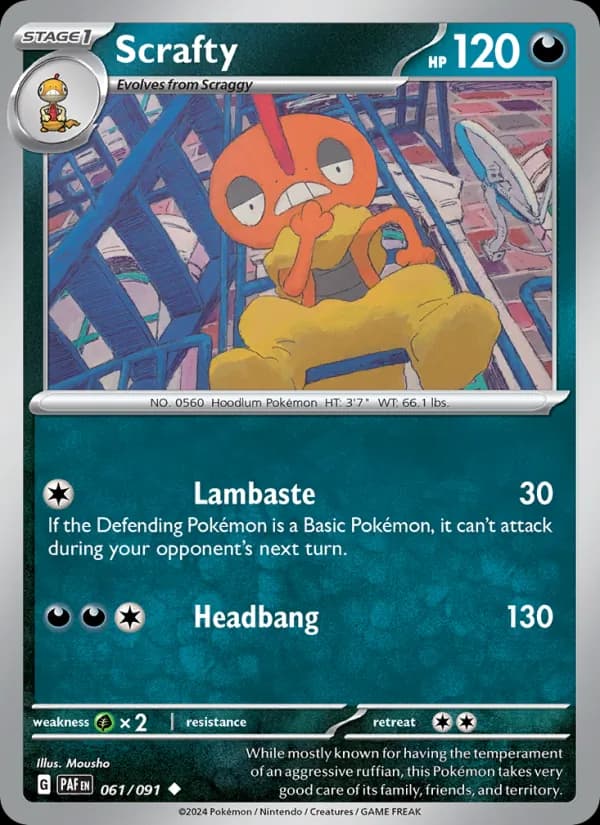 Scrafty — Paldean Fates, Uncommon