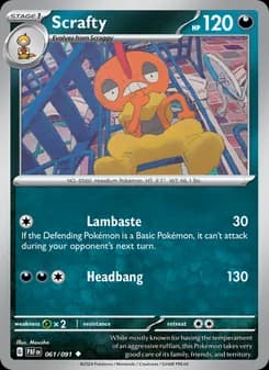 Scrafty — Paldean Fates — Uncommon