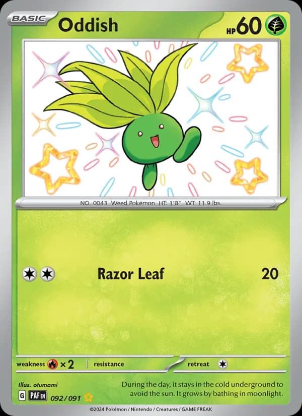 Oddish — Paldean Fates, Shiny rare