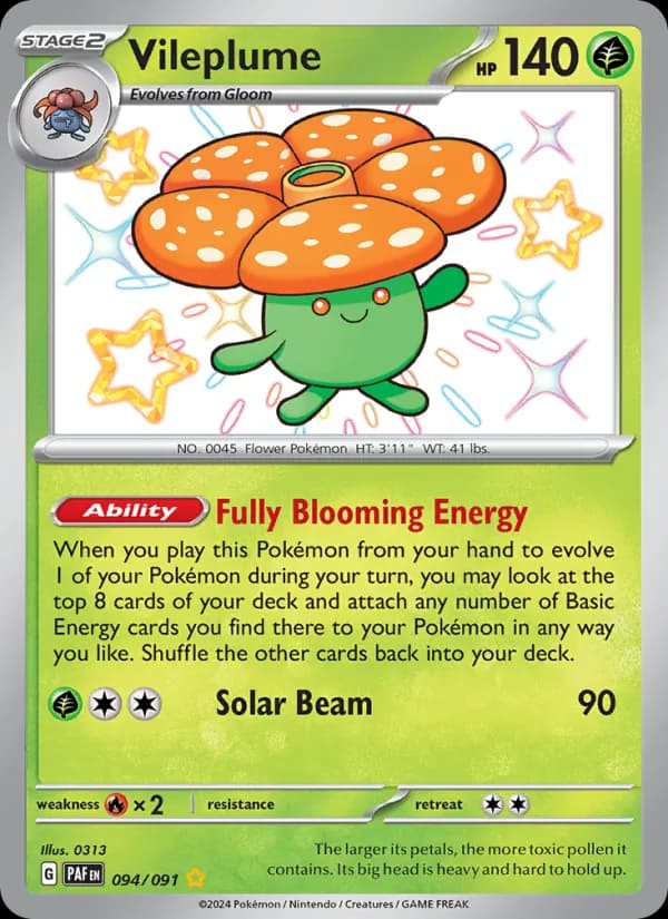 Vileplume — Paldean Fates, Shiny rare