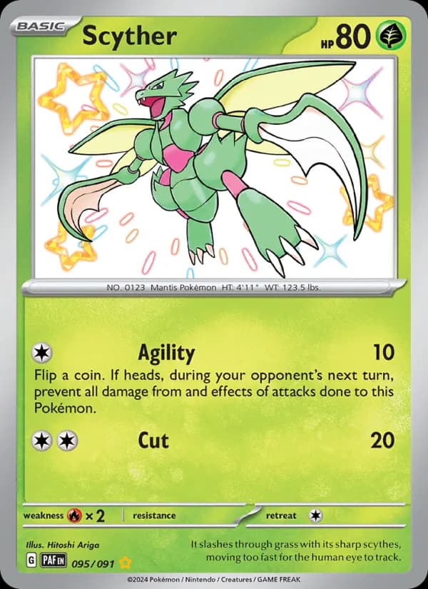Scyther — Paldean Fates, Shiny rare