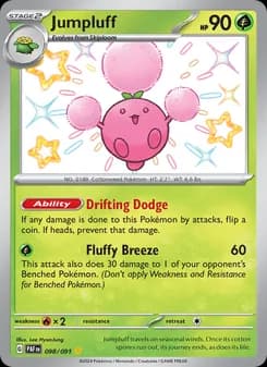 Jumpluff — Paldean Fates — Shiny rare