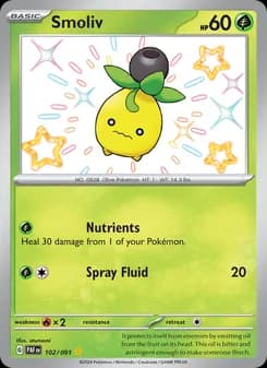 Smoliv — Paldean Fates — Shiny rare