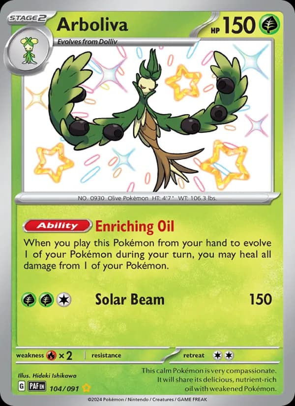 Arboliva — Paldean Fates, Shiny rare