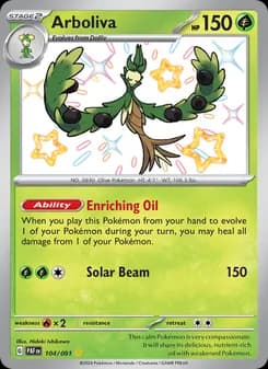 Arboliva — Paldean Fates — Shiny rare
