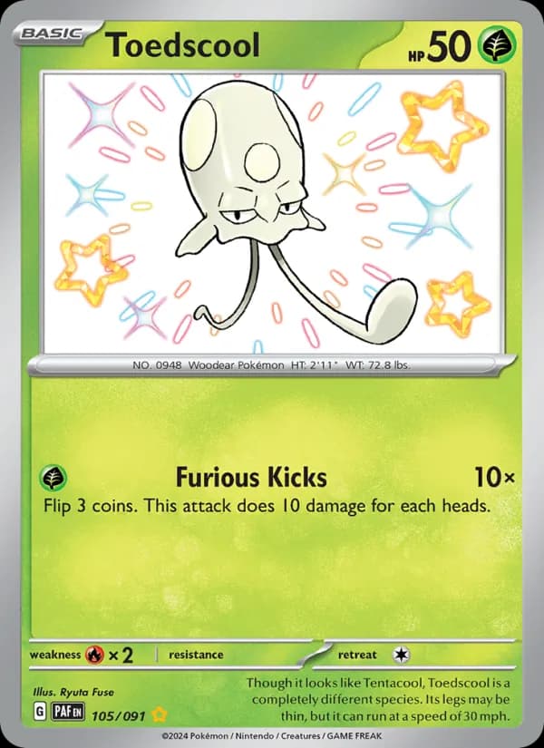 Toedscool — Paldean Fates, Shiny rare