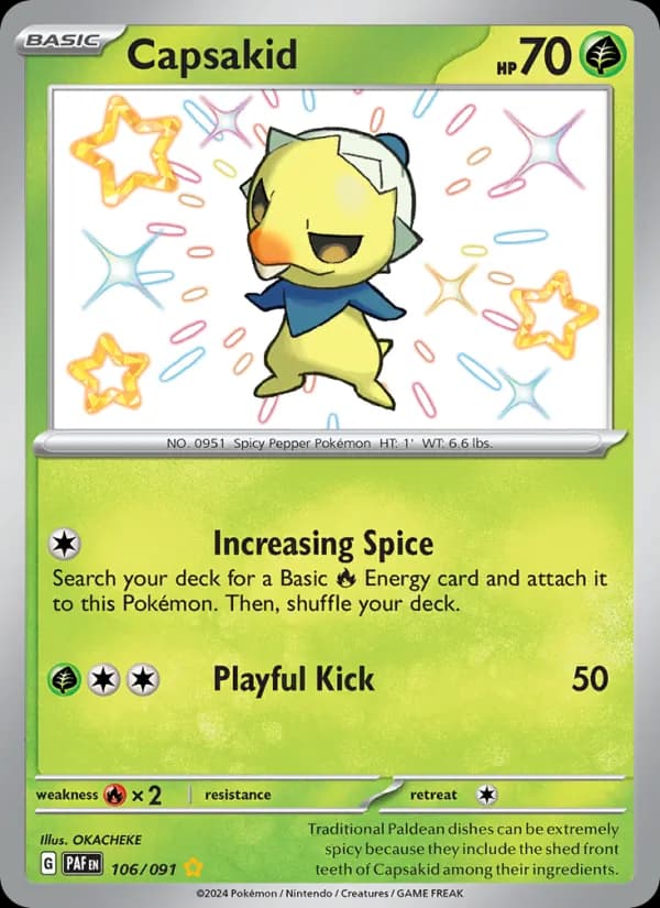 Capsakid — Paldean Fates, Shiny rare