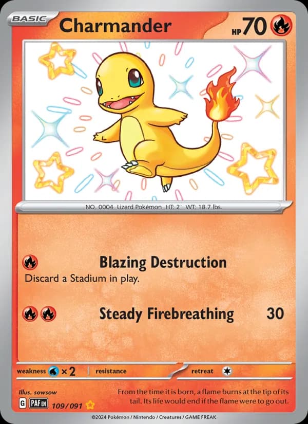 Charmander — Paldean Fates, Shiny rare