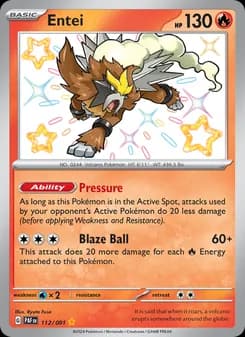 Entei — Paldean Fates — Shiny rare