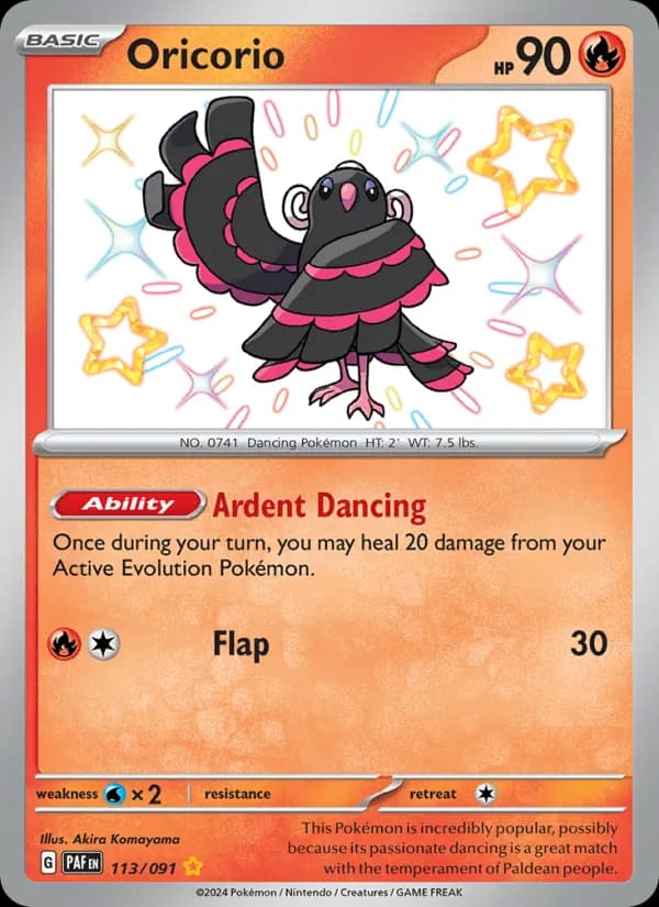 Oricorio — Paldean Fates, Shiny rare