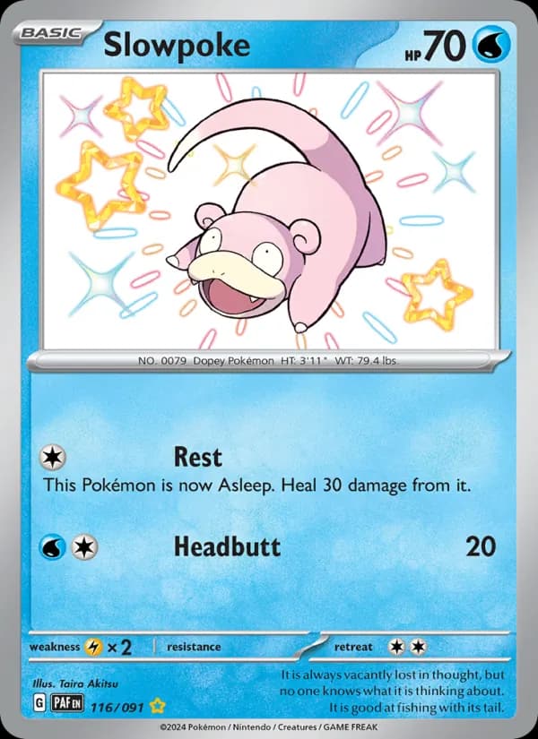 Slowpoke — Paldean Fates, Shiny rare