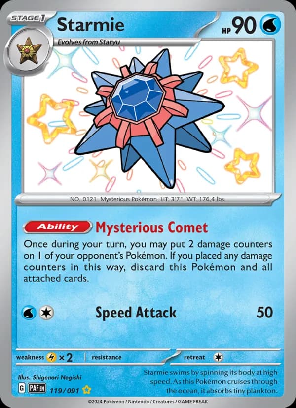 Starmie — Paldean Fates, Shiny rare