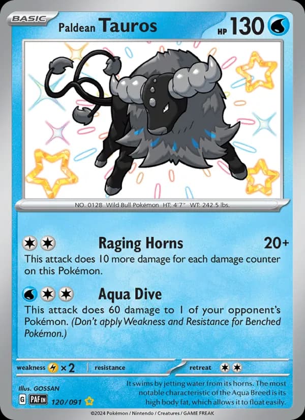 Paldean Tauros — Paldean Fates, Shiny rare