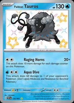 Paldean Tauros — Paldean Fates — Shiny rare