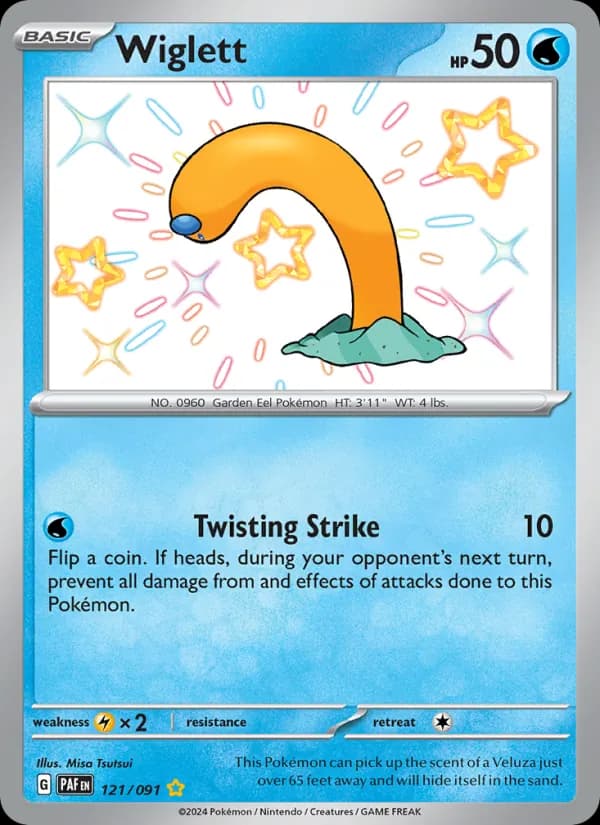Wiglett — Paldean Fates, Shiny rare