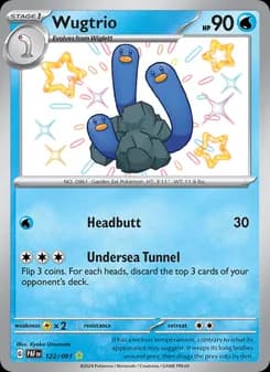 Wugtrio — Paldean Fates — Shiny rare