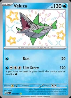Veluza — Paldean Fates — Shiny rare