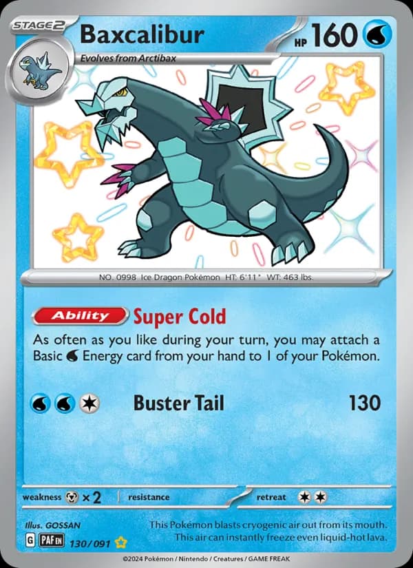 Baxcalibur — Paldean Fates, Shiny rare