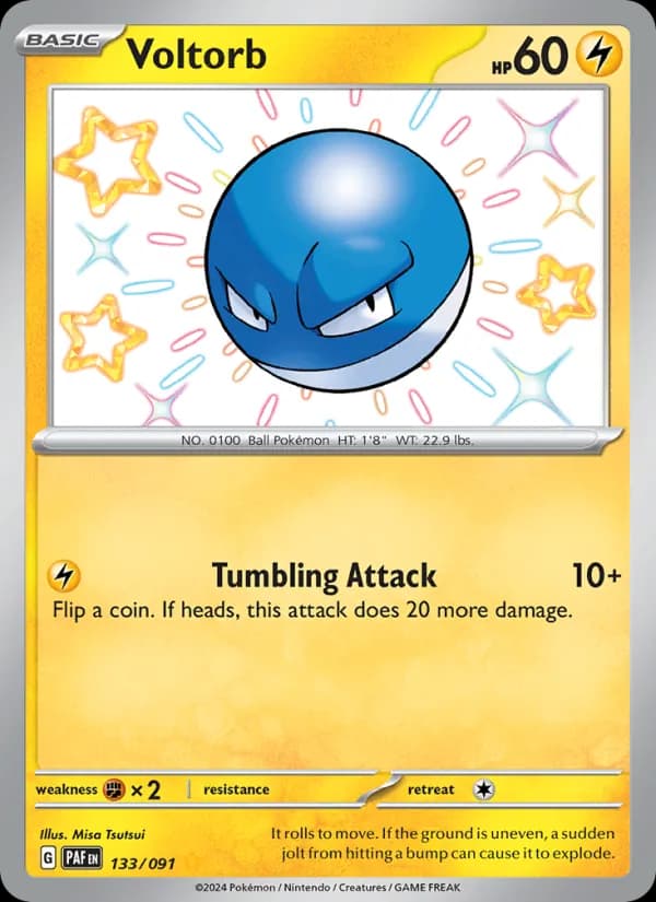 Voltorb — Paldean Fates, Shiny rare