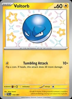 Voltorb — Paldean Fates — Shiny rare
