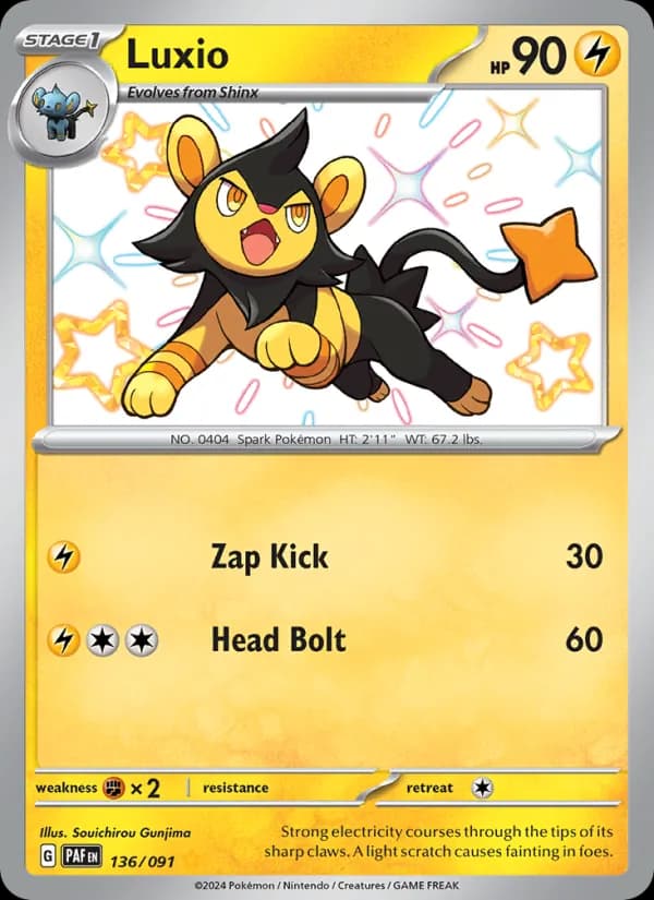 Luxio — Paldean Fates, Shiny rare