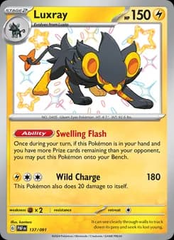 Luxray — Paldean Fates — Shiny rare
