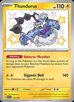 Thundurus — Paldean Fates — Shiny rare