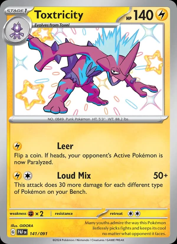 Toxtricity — Paldean Fates, Shiny rare