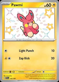Pawmi — Paldean Fates — Shiny rare