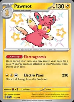 Pawmot — Paldean Fates — Shiny rare
