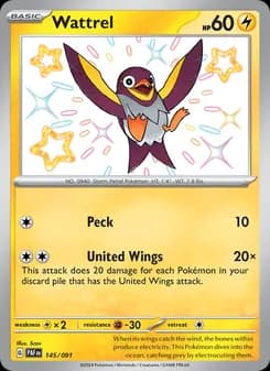 Wattrel — Paldean Fates — Shiny rare