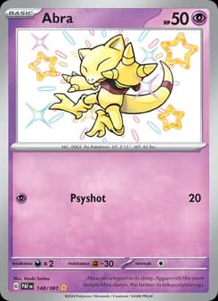 Abra — Paldean Fates — Shiny rare